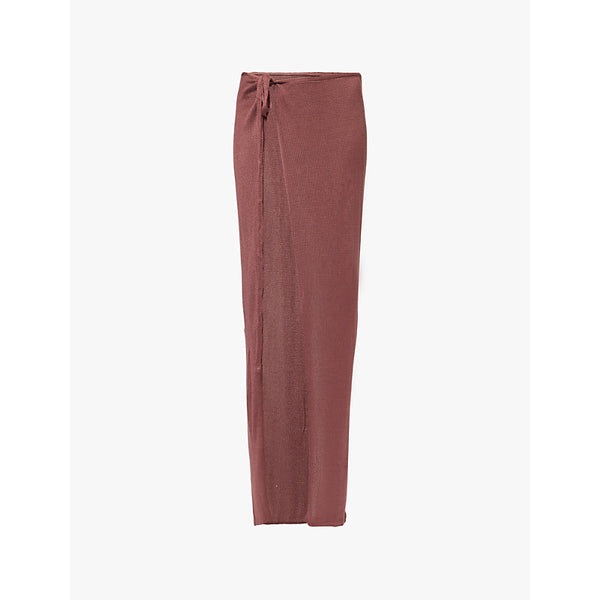  Flook The Label Zula self-tie knitted maxi skirt