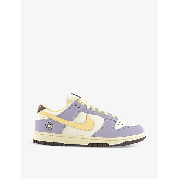 Womens Nike Dunk Low panelled leather low-top trainers