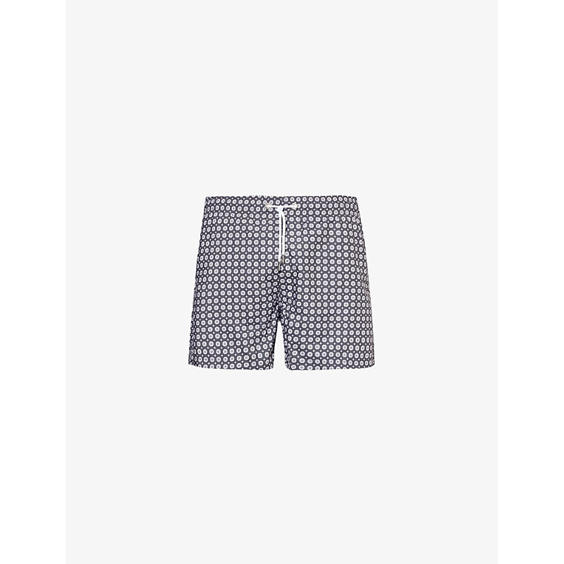 Mens Arne Mosaic elasticated-waist swim shorts