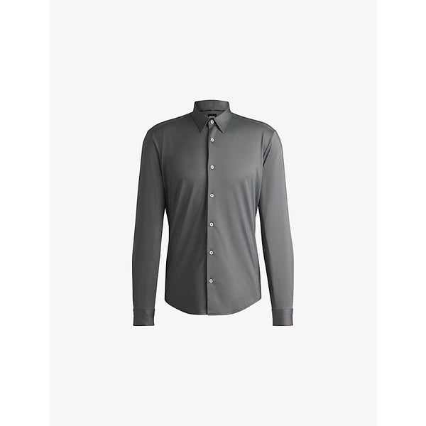 Boss Long-sleeved stretch-woven shirt