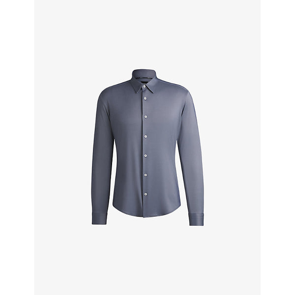 Boss Long-sleeved stretch-woven shirt