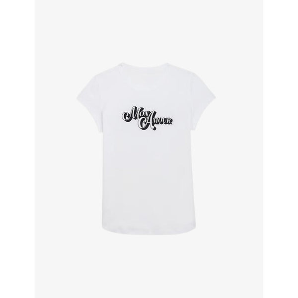 Zadig&Voltaire Woop slogan-print short-sleeve cotton-blend T-shirt