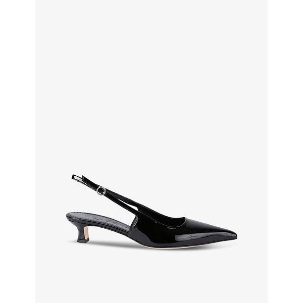  Aeyde Catrina patent-leather slingback courts