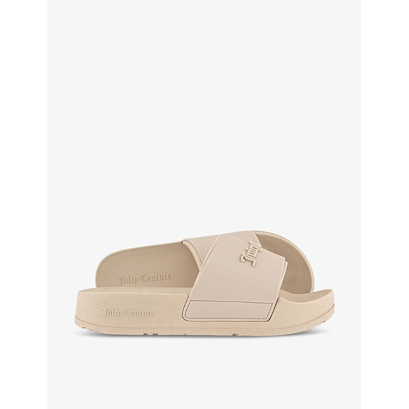 Juicy Couture Breanna logo-embossed rubber sliders | Juicy Couture