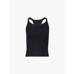  Adanola Racer back ribbed stretch-woven top