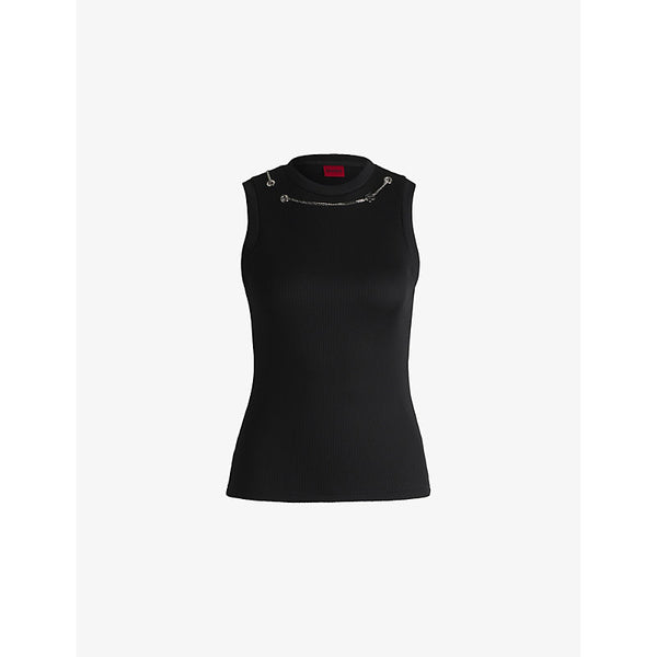 Hugo Round-neck ribbed stretch-jersey vest