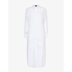  Theory Relaxed-fit cotton-blend stretch-poplin midi dress