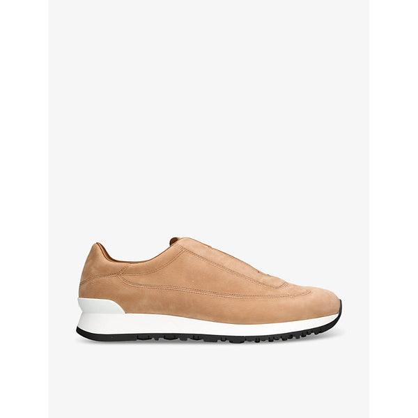 John Lobb Lift almond-toe suede low-top trainers