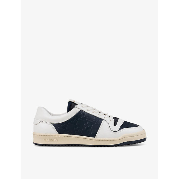 Sandro Logo-embossed leather low-top trainers