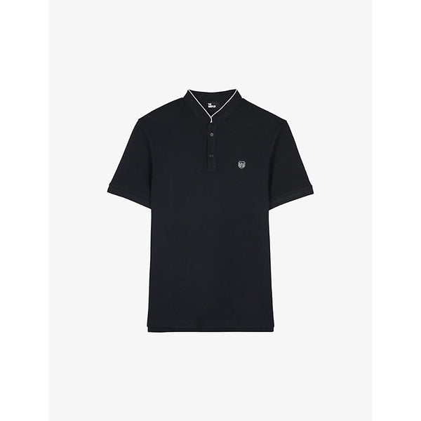  The Kooples Logo-embroidered regular-fit cotton-pique polo shirt