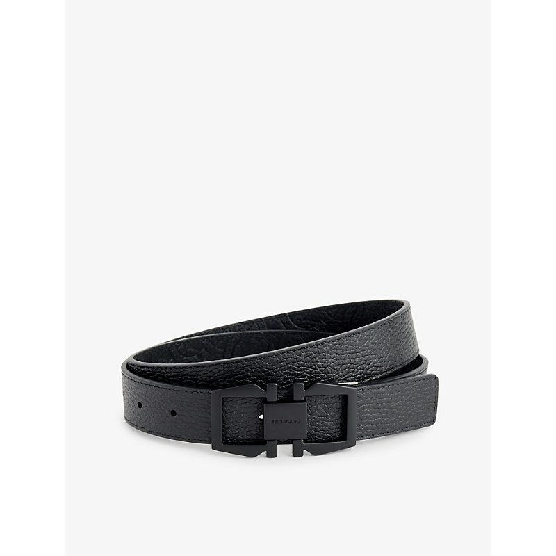  Ferragamo Engraved leather belt