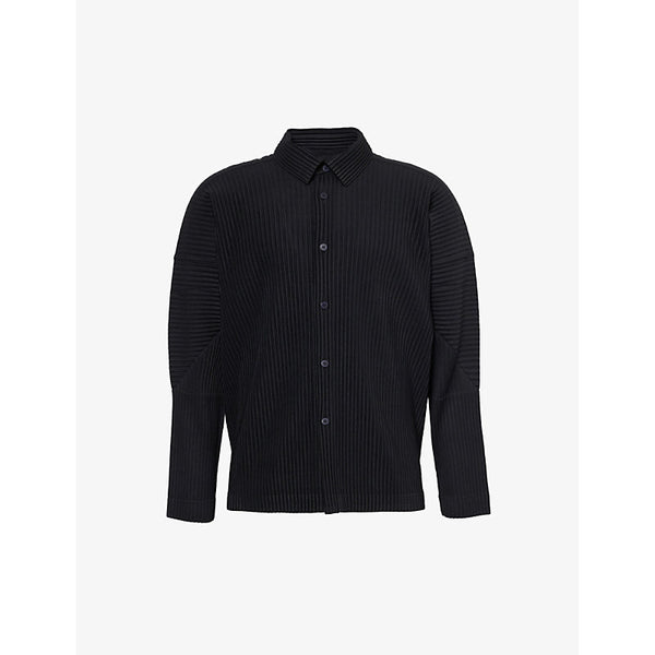 Homme Plisse Issey Miyake Pleated relaxed-fit knitted shirt