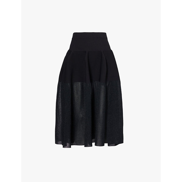  Cfcl Lucent panelled recycled-polyester knit midi skirt