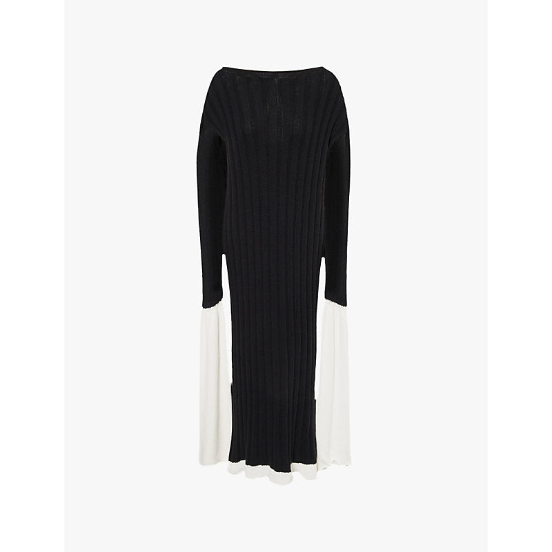 Issey Miyake Behind The Scenes ribbed-knit cotton maxi dress | ISSEY MIYAKE