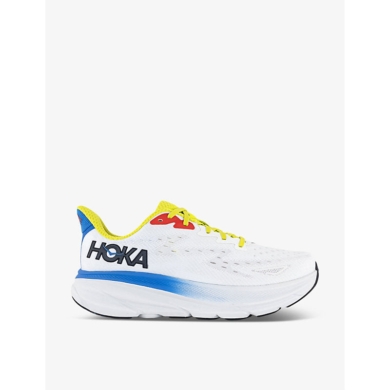  Hoka Clifton 9 breathable polyester-blend low-top trainers