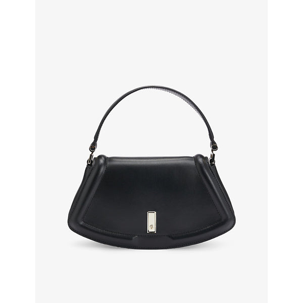 Boss Ariell Double B Monogram Leather Shoulder Bag