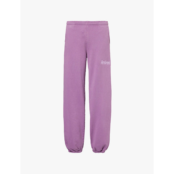  Andrew Liquid logo-embroidered relaxed-fit cotton-jersey jogging bottoms