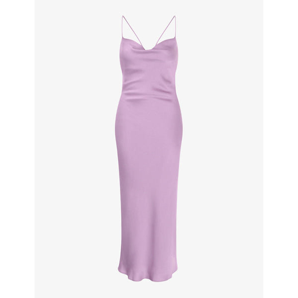 Omnes Riviera cowl-neck sleeveless  recycled-polyester midi dress | OMNES