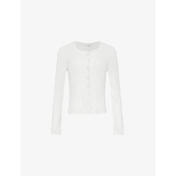  Leset Slim cotton-pointelle cardigan