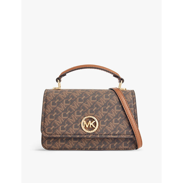 Michael Michael Kors Delancey monogram-pattern faux-leather cross-body bag | LYBSTORE