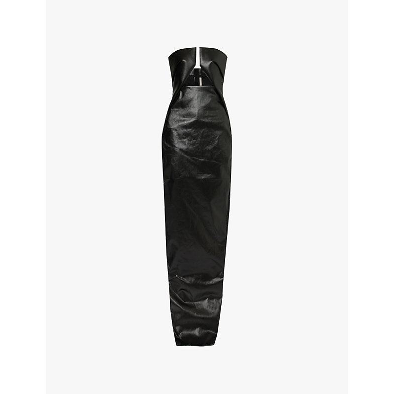 Rick Owens Abito cut-out denim-blend maxi dress | RICK OWENS