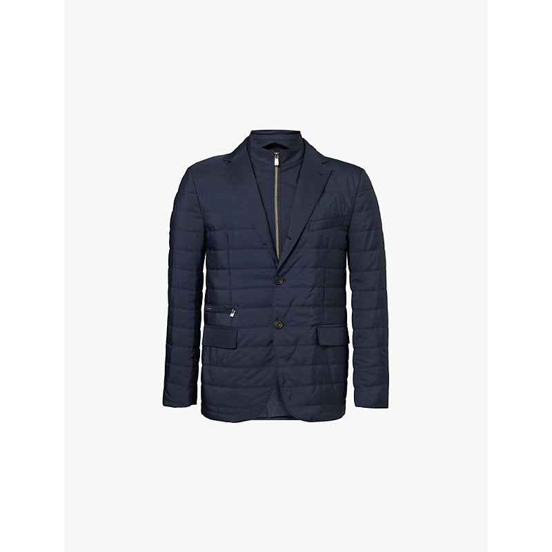  Corneliani Tech single-breasted padded shell jacket