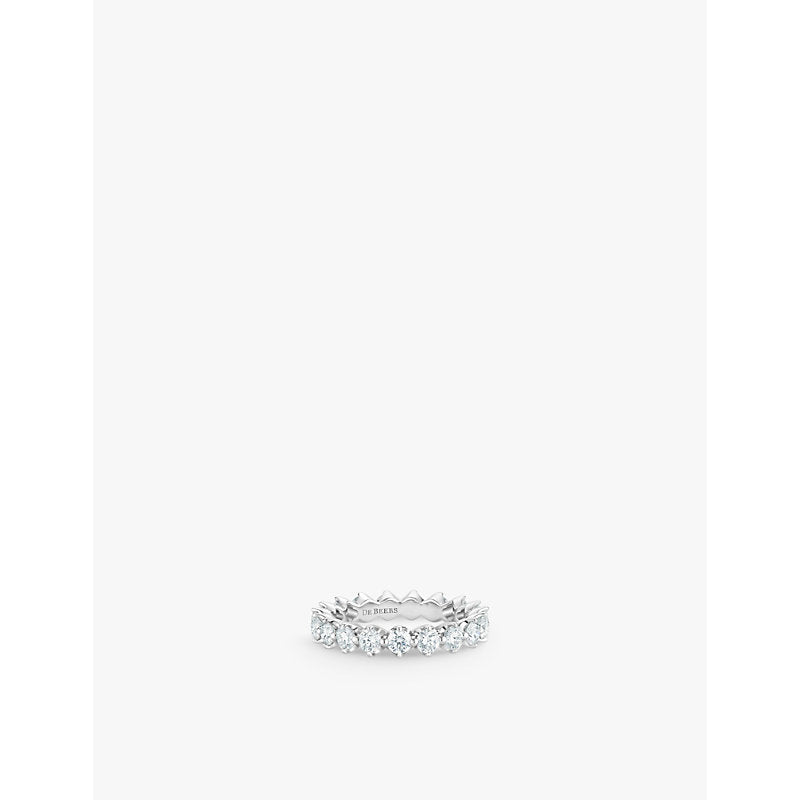 De Beers Jewellers Allegria small platinum and 1.94ct brilliant-cut diamond eternity ring