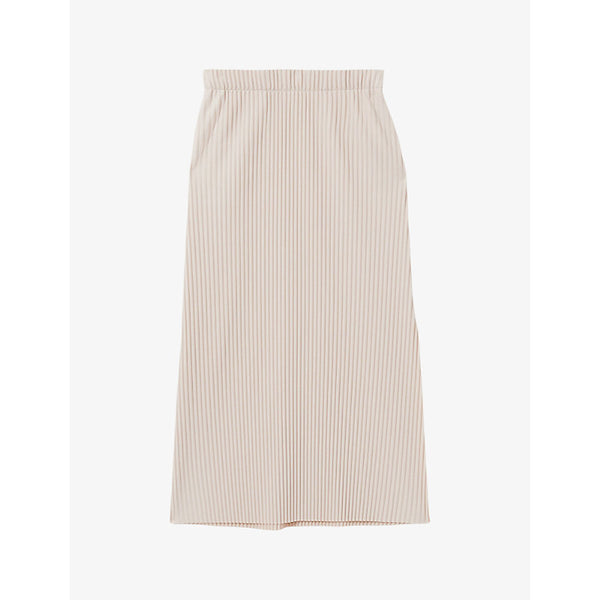 Reiss Pippa pleated stretch-jersey midi skirt