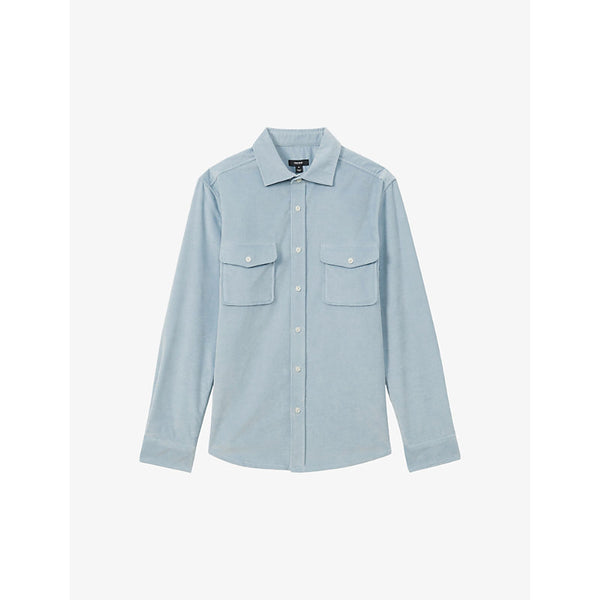 Reiss Tucci chest-pocket corduroy overshirt