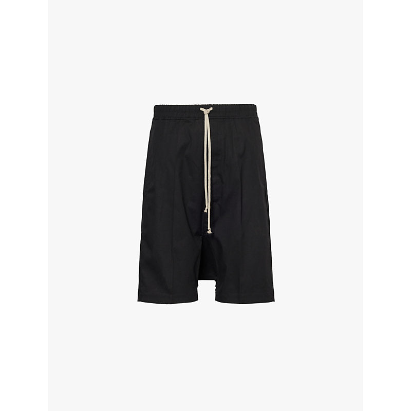  Rick Owens Drawstring-waist regular-fit mid-rise cotton shorts