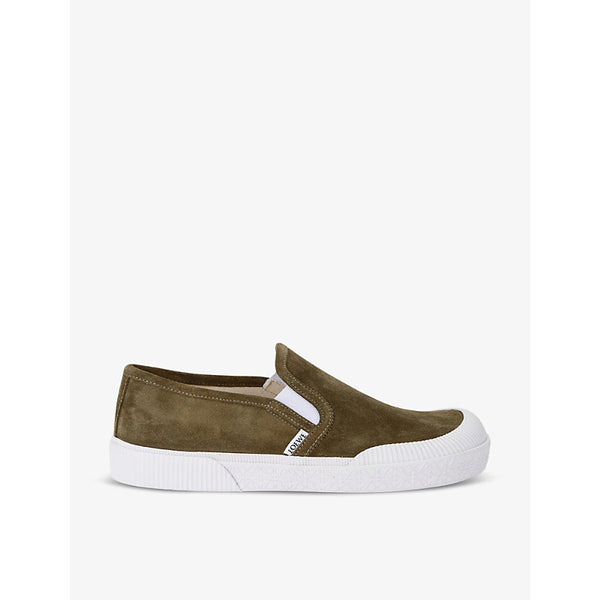 Loewe Terra Vulca asymmetric-toe suede low-top trainers