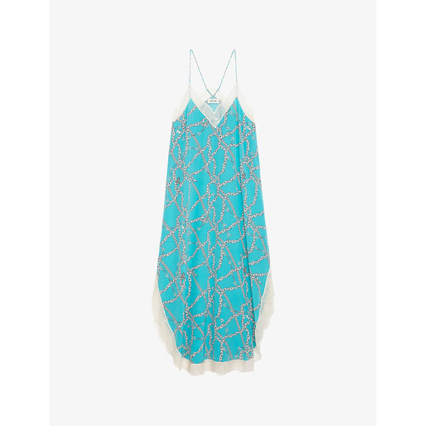 Zadig&Voltaire Ristyl chain-print silk maxi dress