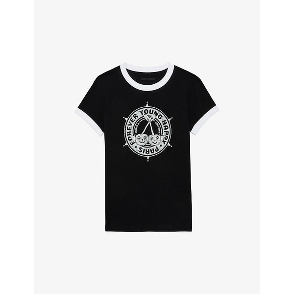 Zadig&Voltaire Walk rhinestone-embellished cotton-jersey T-shirt