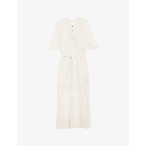 Zadig&Voltaire Salmy pointelle-knit cotton midi dress