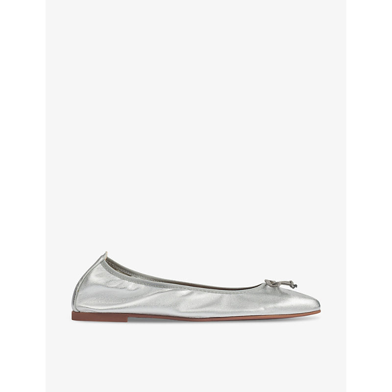 Lk Bennett Trilly metallic-leather ballet flats