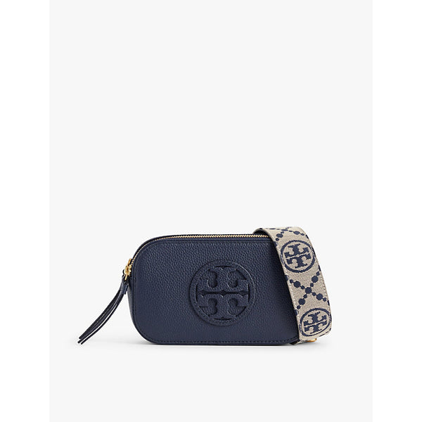  Tory Burch Miller mini logo-patch leather crossbody bag