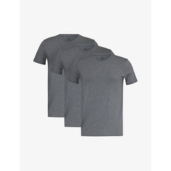  Falke Crewneck ribbed-trim cotton-blend jersey T-shirts pack of two