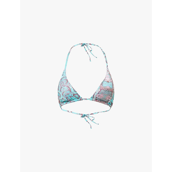 Gracejacob Aloura graphic-print bikini top