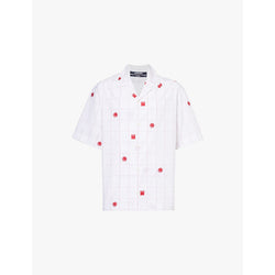  Jacquemus La Chemise brand-pattern cotton-poplin shirt