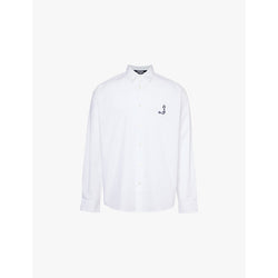  Jacquemus La Chemise Simon logo-embroidered regular-fit cotton shirt