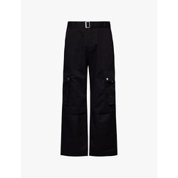  Jacquemus Le Cargo detachable-belt straight-leg relaxed-fit cotton and linen trousers