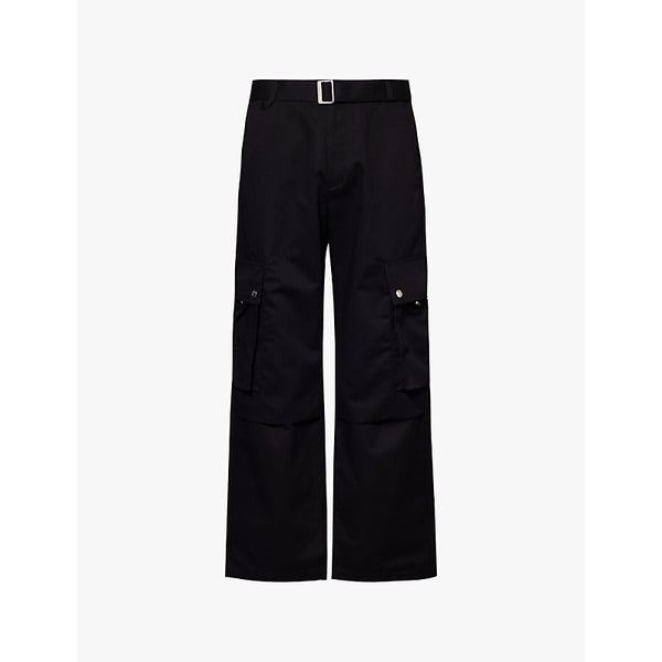  Jacquemus Le Cargo detachable-belt straight-leg relaxed-fit cotton and linen trousers