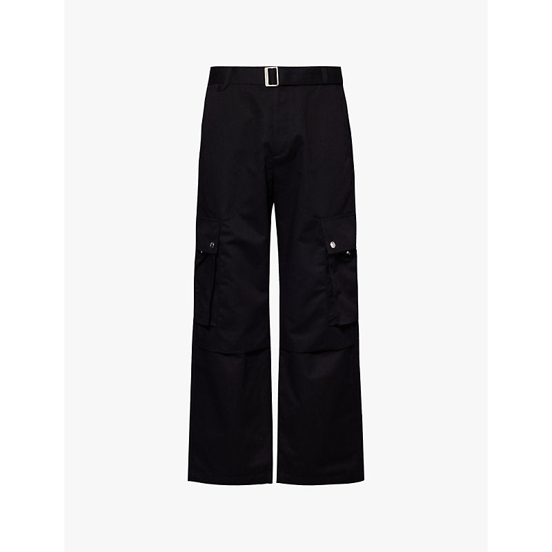  Jacquemus Le Cargo detachable-belt straight-leg relaxed-fit cotton and linen trousers