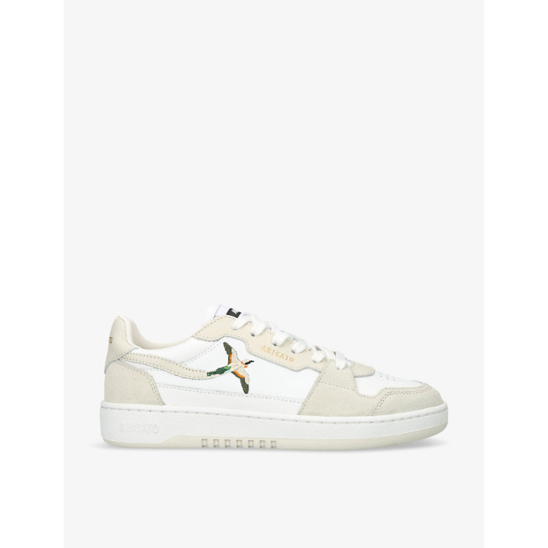 Axel Arigato Dice Lo bird-motif leather and suede low-top trainers | Axel Arigato