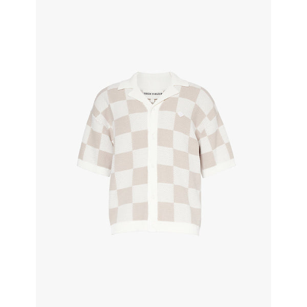  The Couture Club Checked knitted cotton shirt