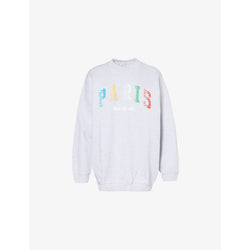  Anine Bing Paris logo-print cotton-jersey sweatshirt