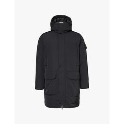  Stone Island Brand-badge hooded shell-down jacket