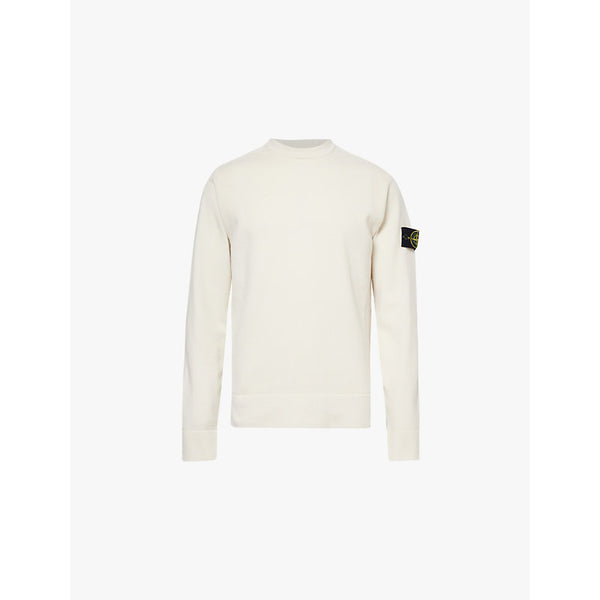  Stone Island Brand-patch relaxed-fit wool-blend jumper