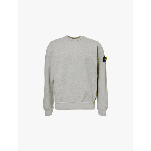  Stone Island Brand-badge relaxed-fit cotton-jersey sweatshirt