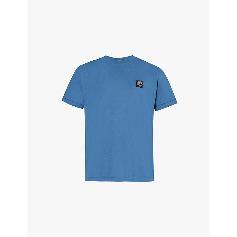  Stone Island Brand-patch short-sleeved cotton-jersey T-shirt